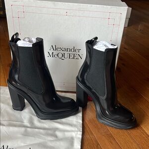 Alexander McQueen Black Heeled Boots - Size 38